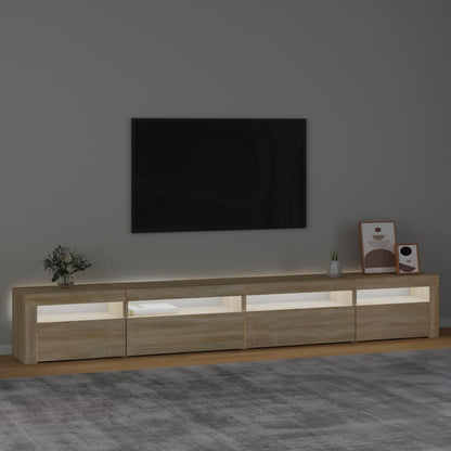 TV-Möbel Sonoma Ek TV-Bänk LED 270x35x40 cm