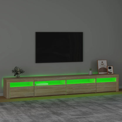 TV-Möbel Sonoma Ek TV-Bänk LED 270x35x40 cm