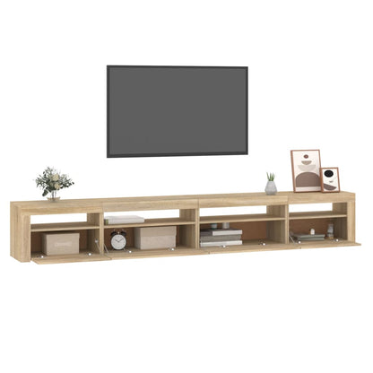 TV-Möbel Sonoma Ek TV-Bänk LED 270x35x40 cm