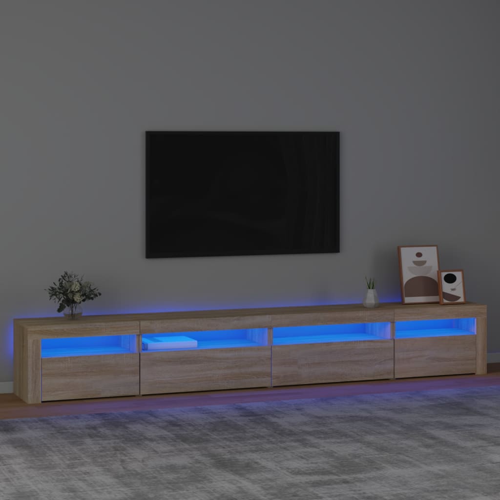 TV-Möbel Sonoma Ek TV-Bänk LED 270x35x40 cm