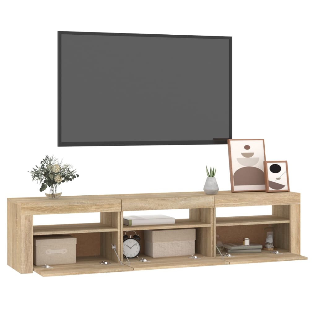TV-Möbel Sonoma Ek TV-Bänk LED 180x35x40 cm