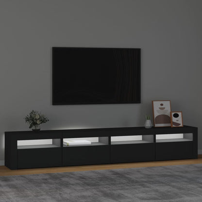 TV-Möbel Svart TV-Bänk LED 240x35x40 cm