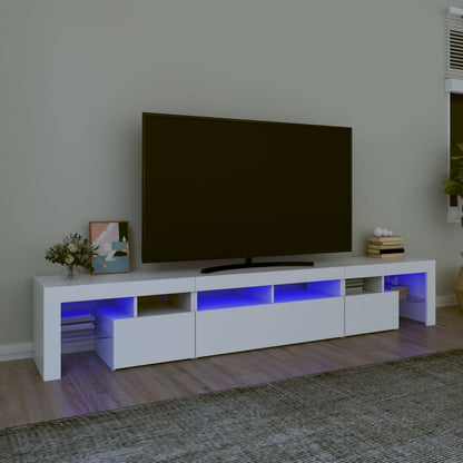 TV-Möbel Vit TV-Bänk LED 230x36,5x40 cm