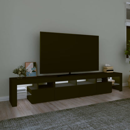 TV-Möbel Svart TV-Bänk LED 230x36,5x40 cm