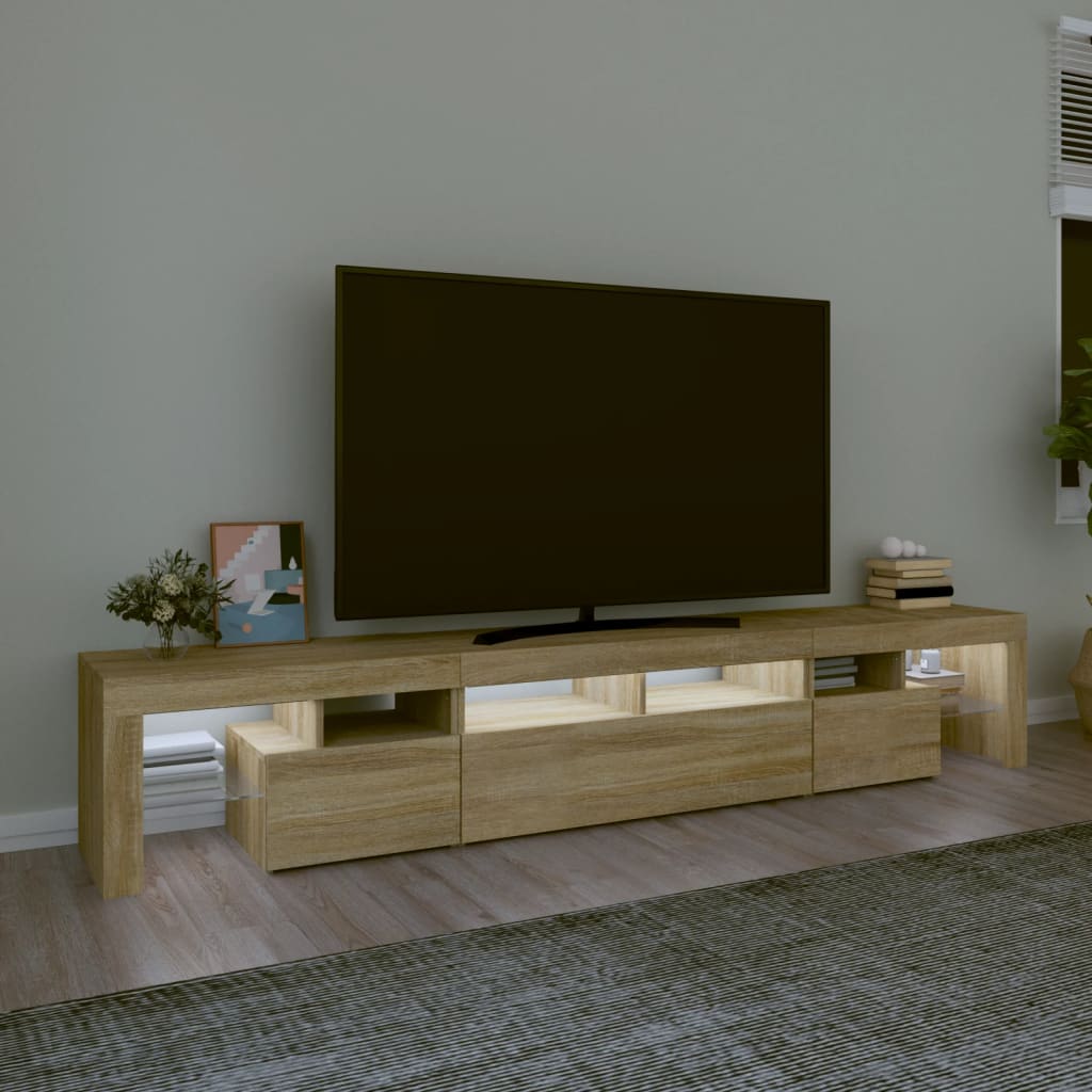 TV-Möbel Sonoma Ek TV-Bänk LED 230x36,5x40 cm