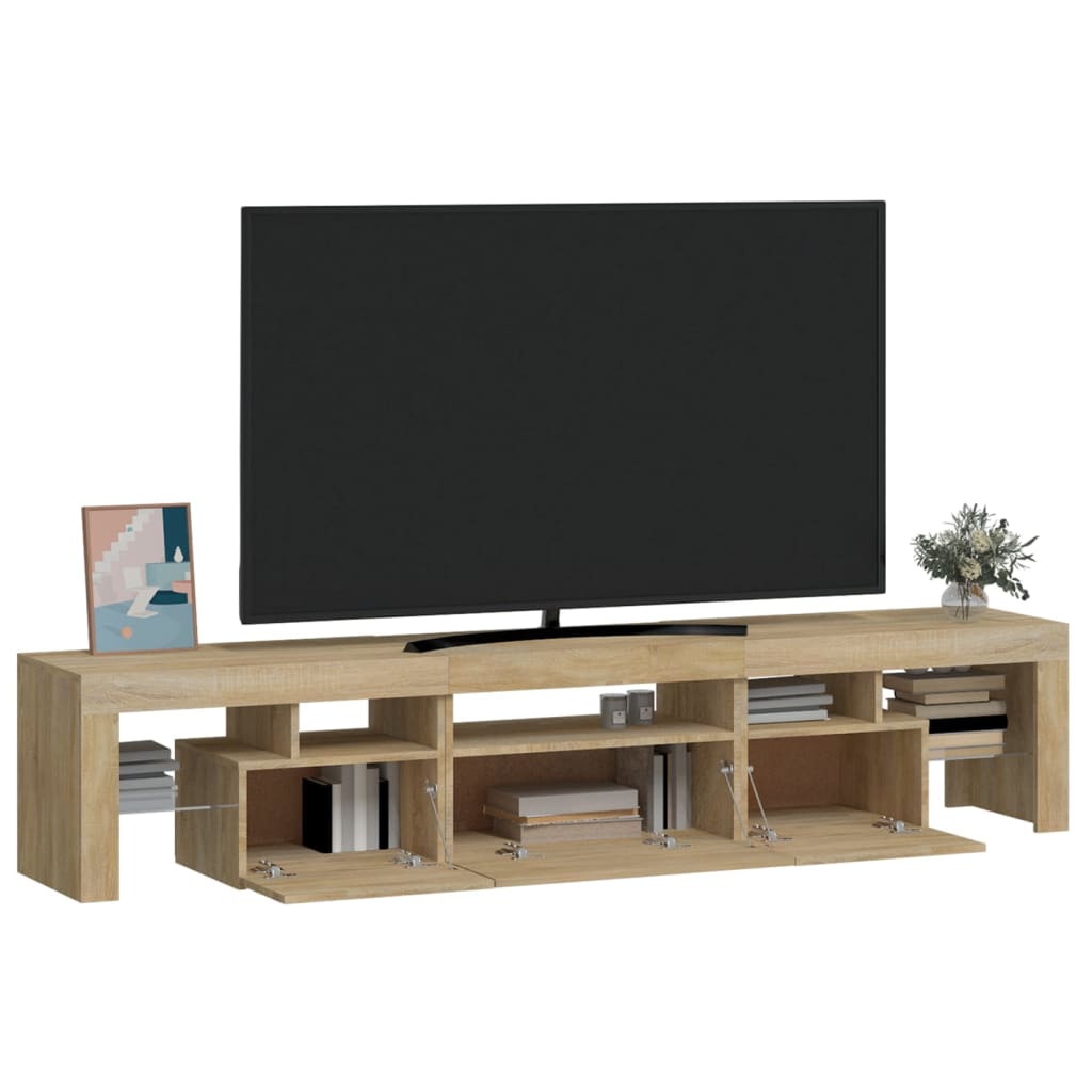 TV-Möbel Sonoma Ek TV-Bänk LED 200x36,5x40 cm