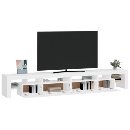 TV-Möbel Vit TV-Bänk LED 260x36,5x40 cm