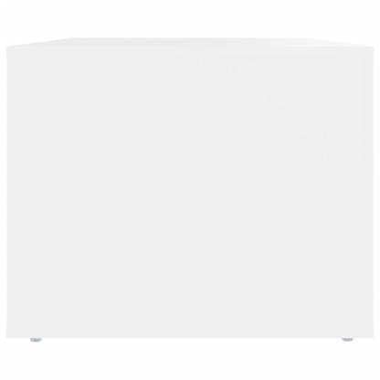 Soffbord vit 80x50x40 cm konstruerat trä