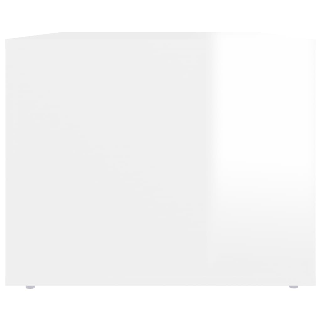 Soffbord Högglans Vit 80x50x40 cm