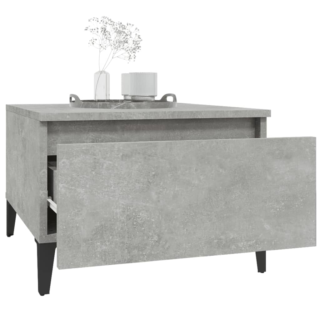 Sidobord Betonggrå 2 st 50x46x35 cm