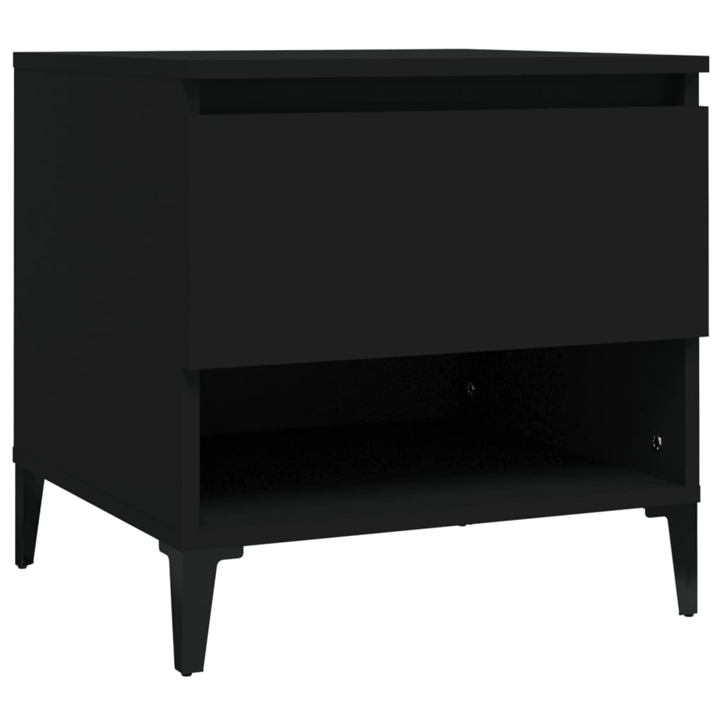 Sidobord Svart 2 st 50x46x50 cm