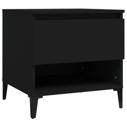 Sidobord Svart 2 st 50x46x50 cm