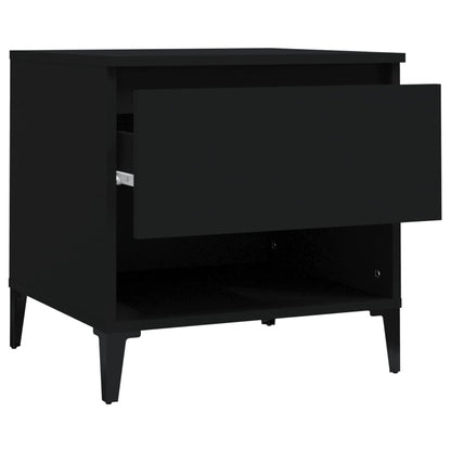 Sidobord Svart 2 st 50x46x50 cm