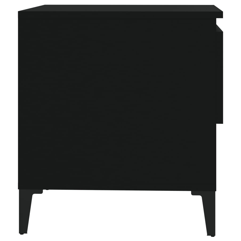 Sidobord Svart 2 st 50x46x50 cm