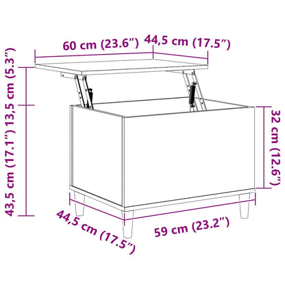 Soffbord Högglans Vit 60x44,5x45 cm