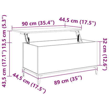 Soffbord Brun Ek 90x44,5x45 cm