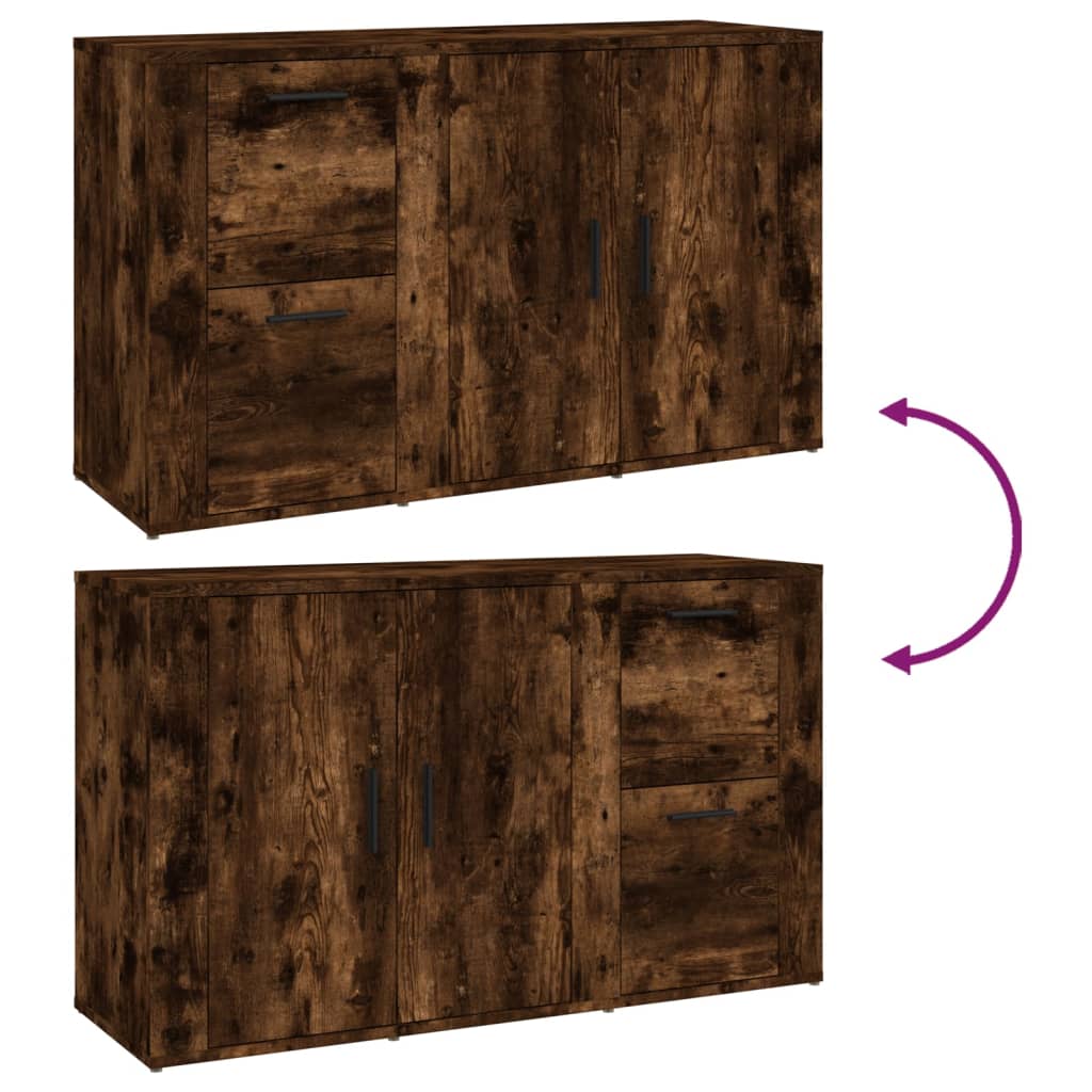 Skänk Rökfärgad Ek 100x33x59,5 cm