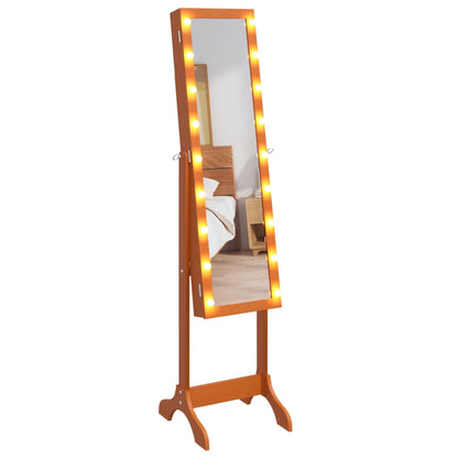 Väggspegel med LED 34x37x146 cm