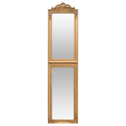 Väggspegel guld 50x200 cm