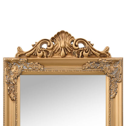 Väggspegel guld 50x200 cm