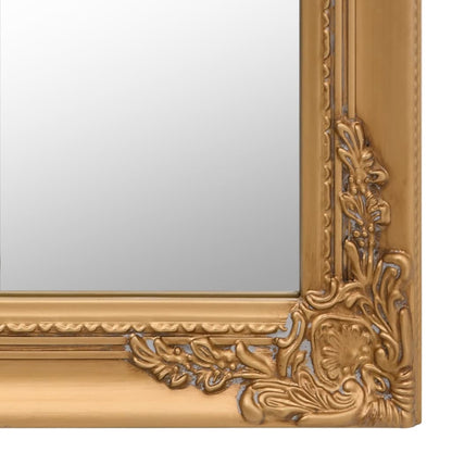 Väggspegel guld 50x200 cm