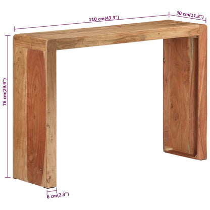 Avlastningsbord Konsollbord Trä 110x30x76 cm massivt akaciaträ