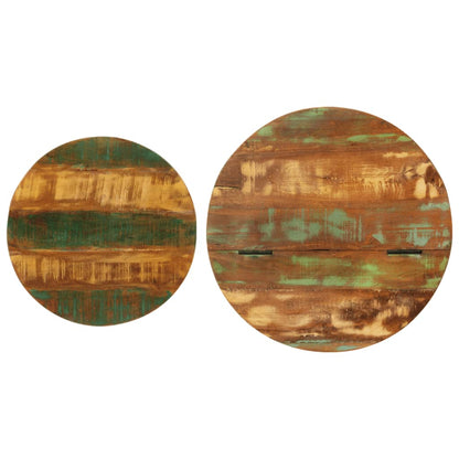 Soffbord Svart 2 delar massivt återvunnet trä