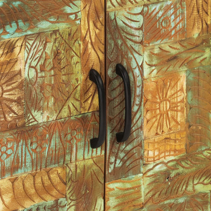 Skåp Trä Handsnidat 55x30x75 cm massivt återvunnet trä