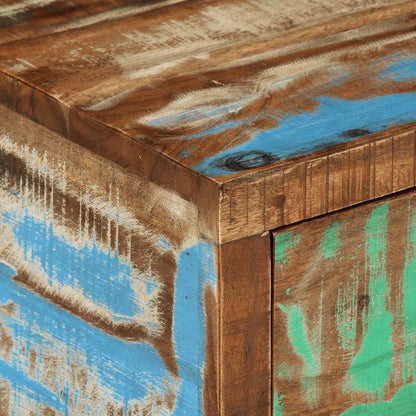 TV-bänk (118-200) x 30 x 40 cm massivt återvunnet trä