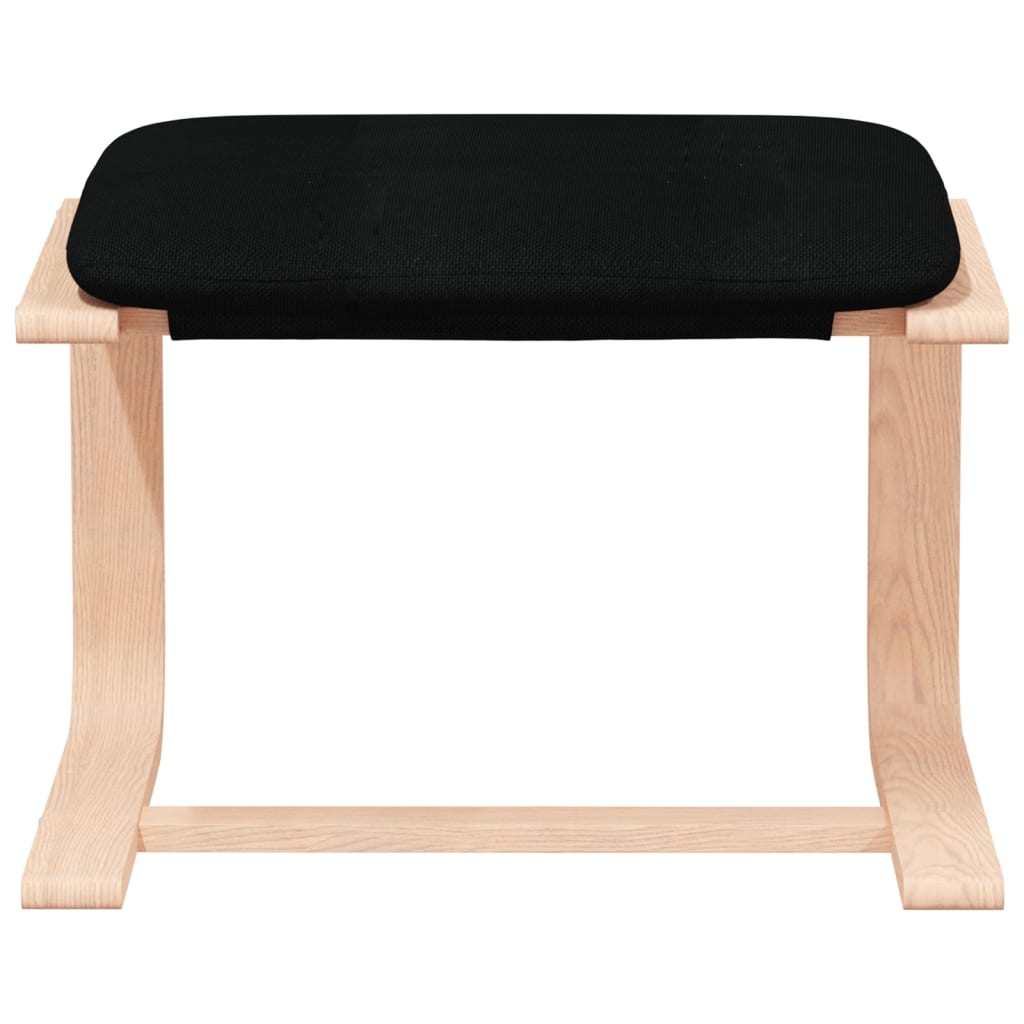 Fåtölj Svart Vilstol med fotpall Tyg