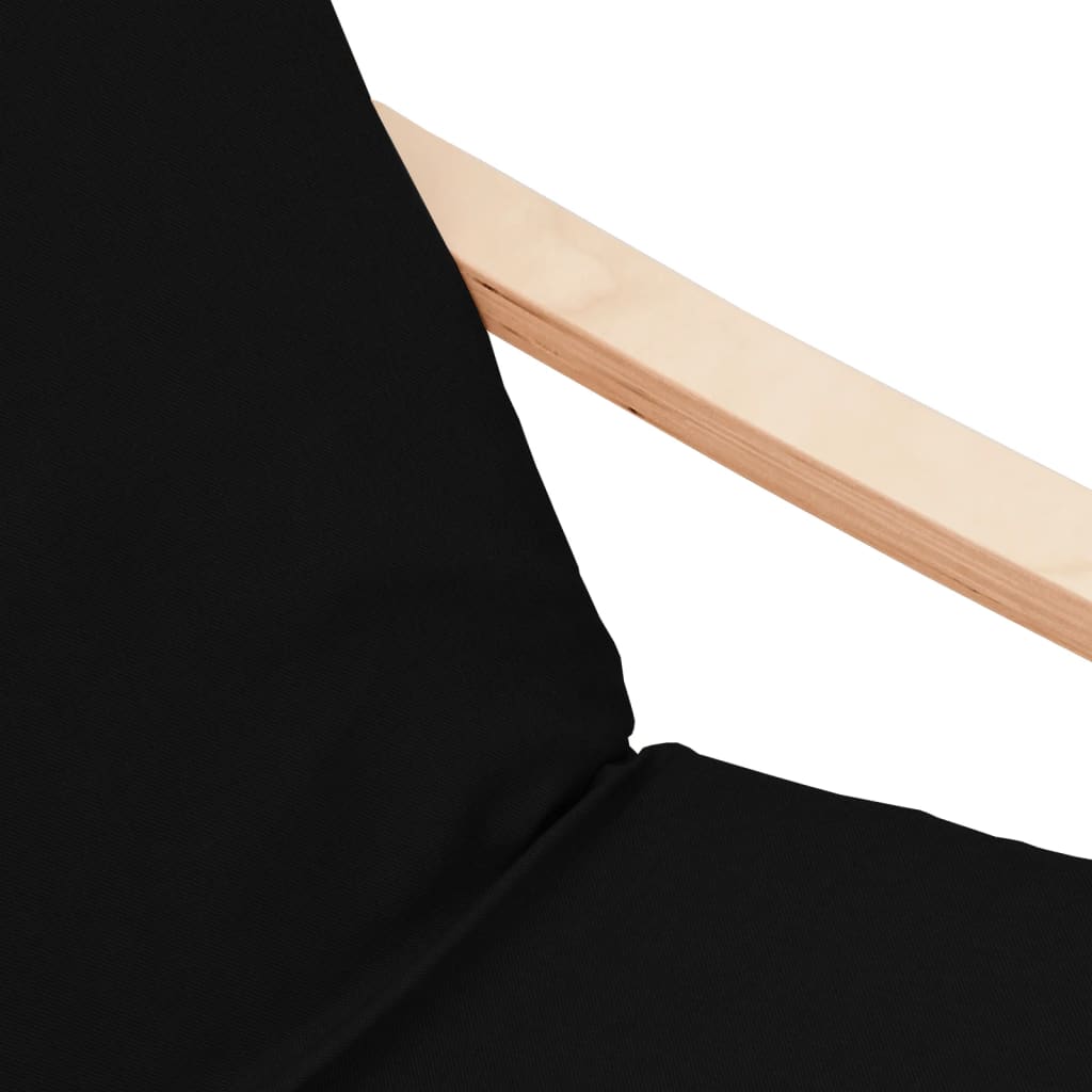 Fåtölj Svart Vilstol med fotpall Tyg