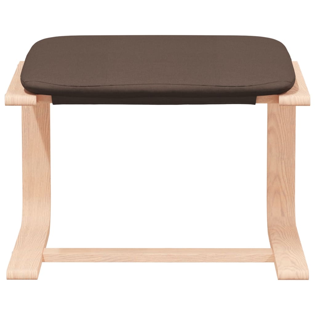 Fåtölj Brun Mörkbrun Vilstol med fotpall tyg