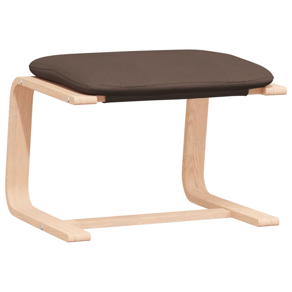 Fåtölj Brun Mörkbrun Vilstol med fotpall tyg