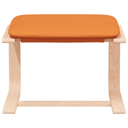 Fåtölj Gul Mörkgul Vilstol med fotpall tyg