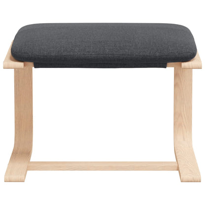 Fåtölj Mörkgrå Vilstol med fotpall tyg