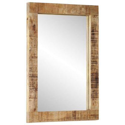 Väggspegel 70x50 cm massivt mangoträ och glas