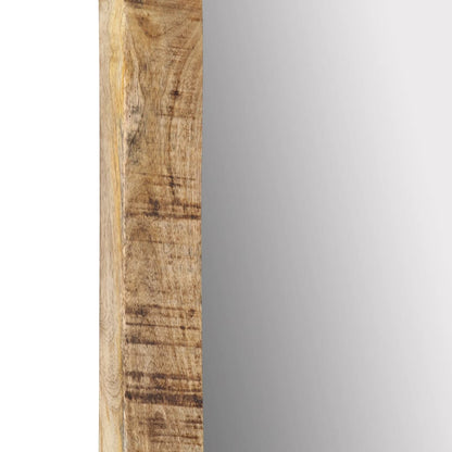 Väggspegel 70x50 cm massivt mangoträ och glas