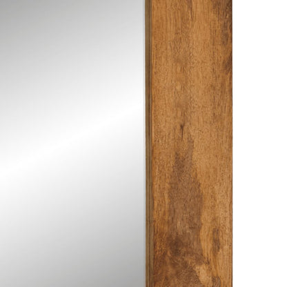 Väggspegel 70x50 cm massivt mangoträ och glas