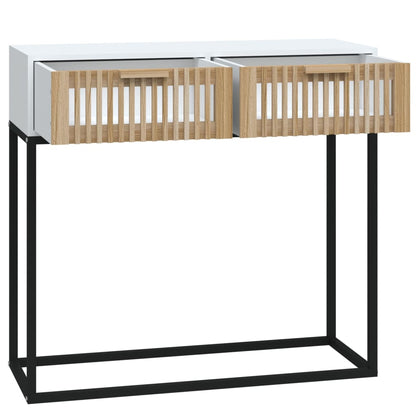 Avlastningsbord Konsollbord Vit 80x30x75 cm järn