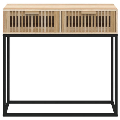 Avlastningsbord Konsollbord Trä 80x30x75 cm järn