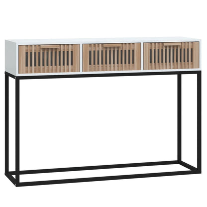 Avlastningsbord Konsollbord Vit 105x30x75 cm järn