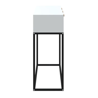 Avlastningsbord Konsollbord Vit 105x30x75 cm järn