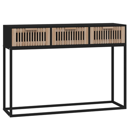 Avlastningsbord Konsollbord Svart 105x30x75 cm järn