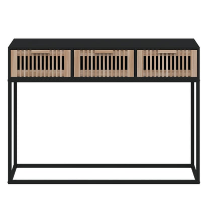 Avlastningsbord Konsollbord Svart 105x30x75 cm järn