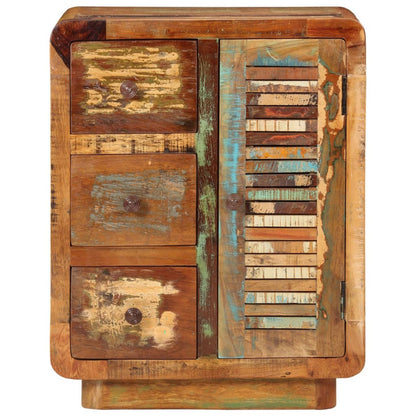 Skänk Trä med 3 dörrar 55x30x70 cm massivt återvunnet trä