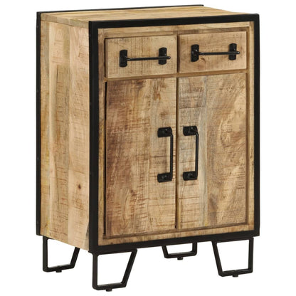 Skänk Trä med 2 lådor 53x31x72 cm massivt mangoträ och järn