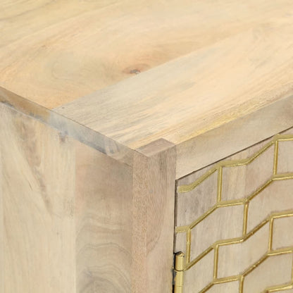 Skänk Trä med 2 dörrar 55x30x70 cm massivt mangoträ