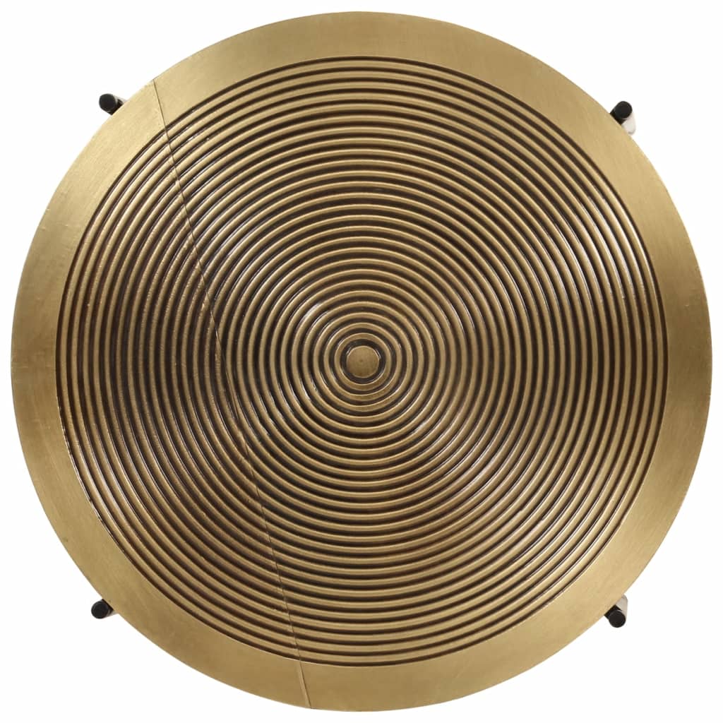 Soffbord Svart 2 st mässing och metall