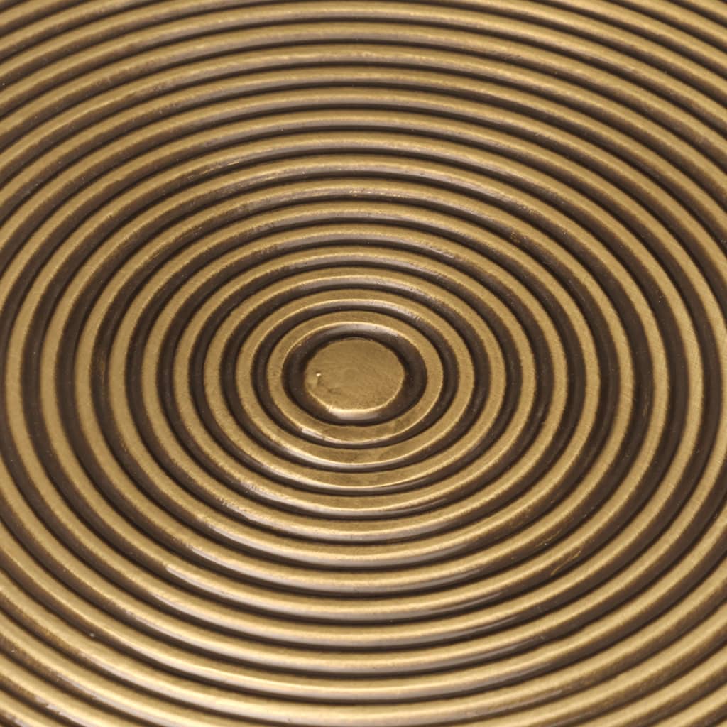 Soffbord Svart 2 st mässing och metall