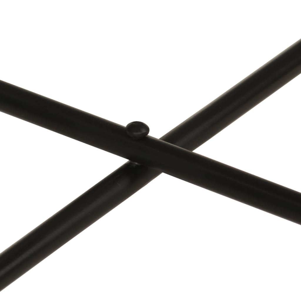 Soffbord Svart 2 st mässing och metall